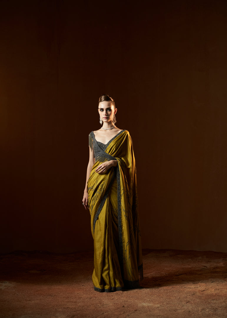 ANTIQUE MOSS SAREE