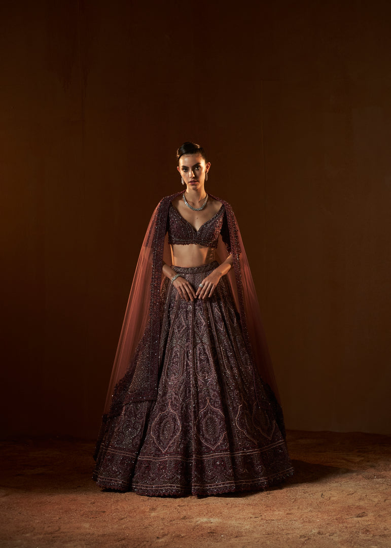 NOSTALGIA ROSE LEHENGA SET