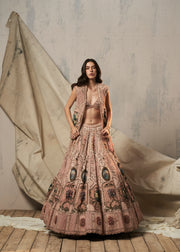 PEACH PEARL LEHENGA SET