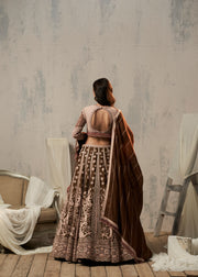 COFFEE LEHENGA SET