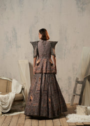 STONE GREY LEHENGA SET