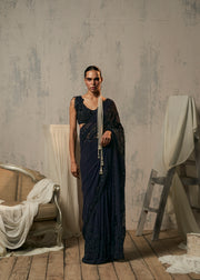 MID NIGHT BLUE SAREE