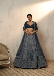 BLUE INFINITY LEHENGA SET