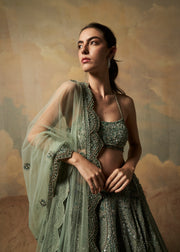 BLUE SIRF LEHENGA SET