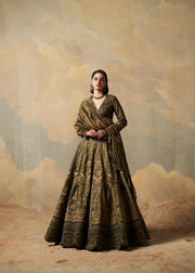 OLIVE DARB LEHENGA SET