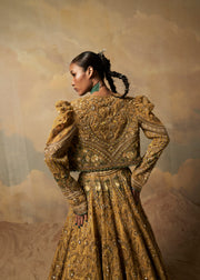 YOLK YELLOW LEHENGA SET