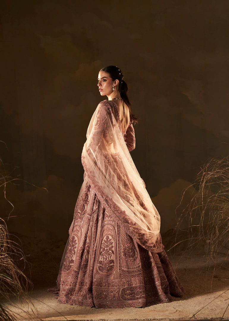DUSTY PINK LEHENGA SET