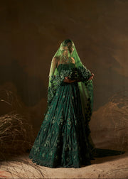 SNOW GREEN LEHENGA SET