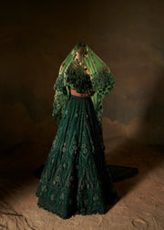 SNOW GREEN LEHENGA SET