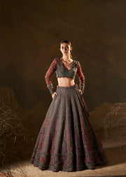 TRUE RED LEHENGA SET
