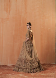 SEASAME & RAWHIDE LEHENGA SET