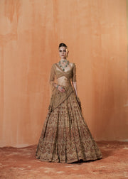 SEASAME & RAWHIDE LEHENGA SET