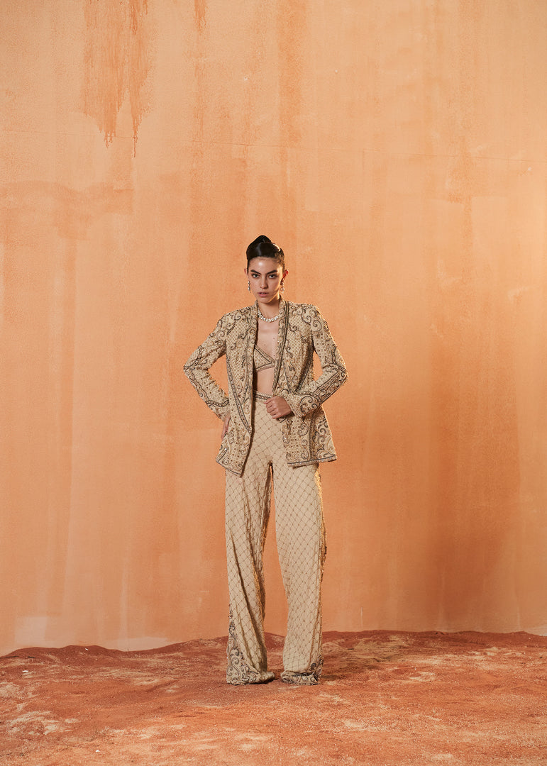 BUTTER YELLOW JACKET & PANTS SET