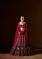RASPBERRY LEHENGA SET