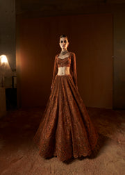 TANGERINE LEHENGA SET