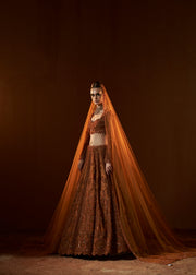 TANGERINE LEHENGA SET