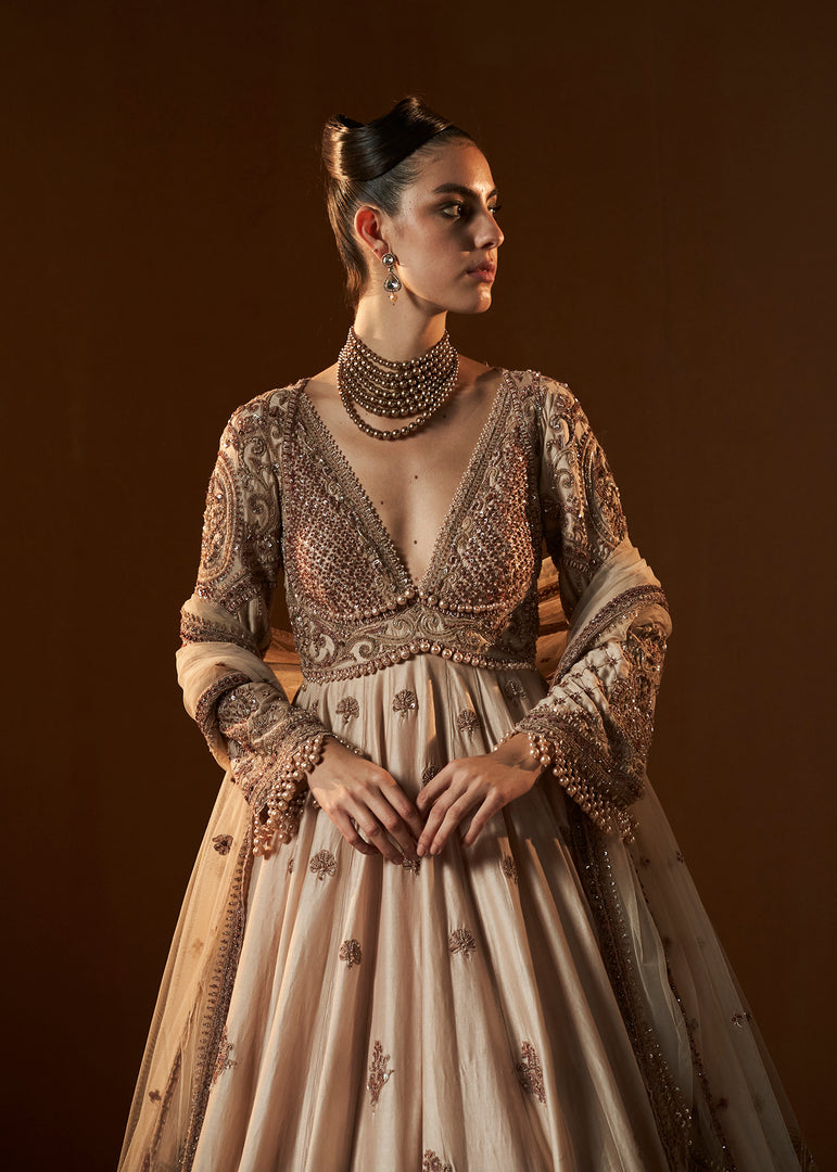 ROSE CLOUD ANARKALI SET