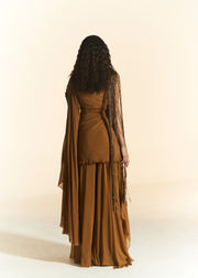 DRAPE KURTA WITH SHARA SET