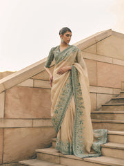 Ivoire Organza Saree
