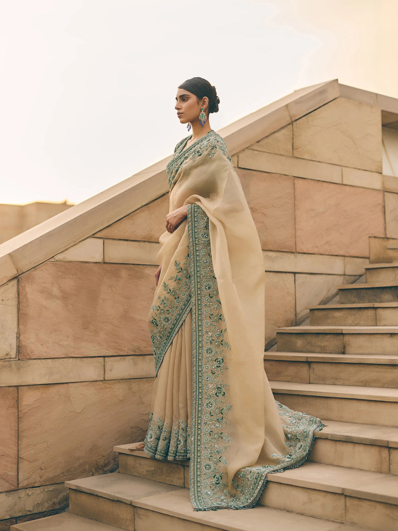 Ivoire Organza Saree