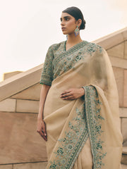 Ivoire Organza Saree
