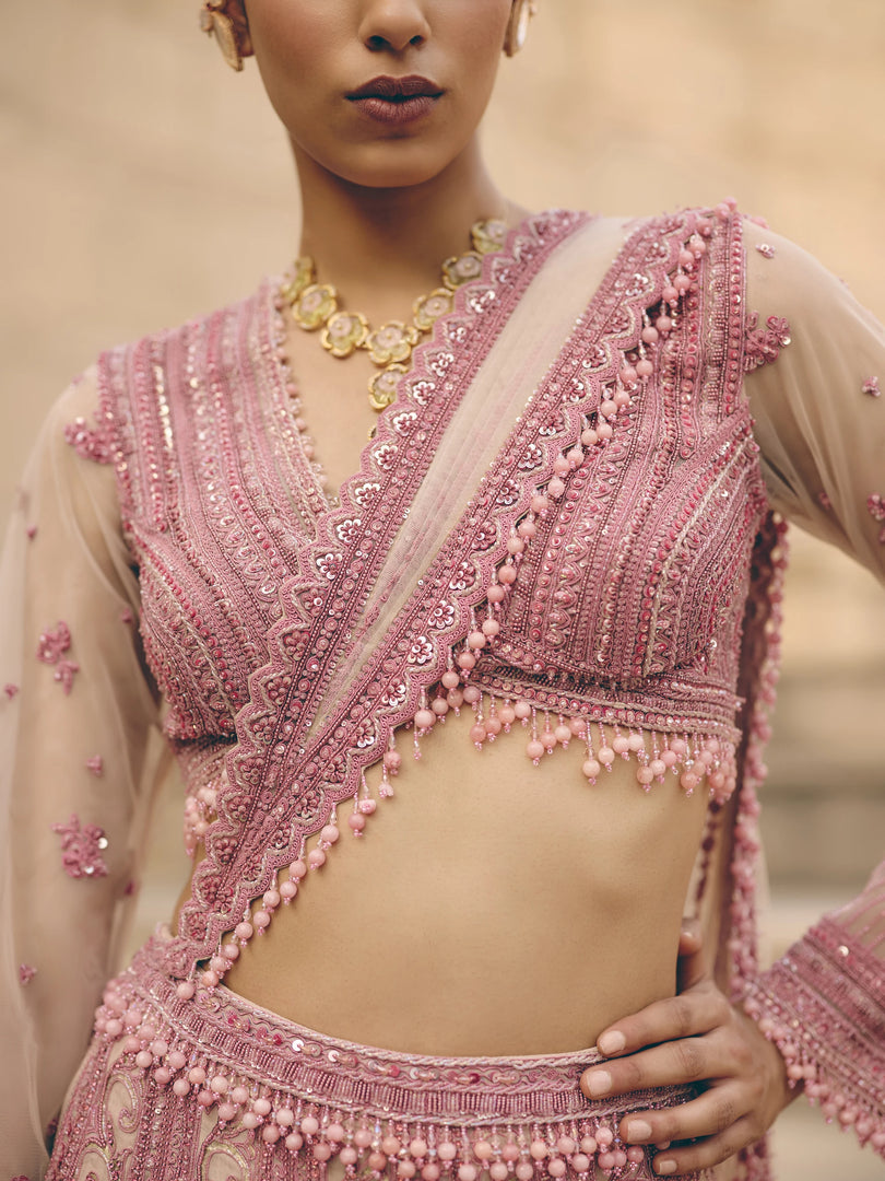 Aveline Zardozi Lehenga