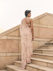 Wisteria Pink Georgette Saree