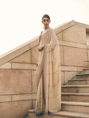 Sovana Cream  Georgette Saree