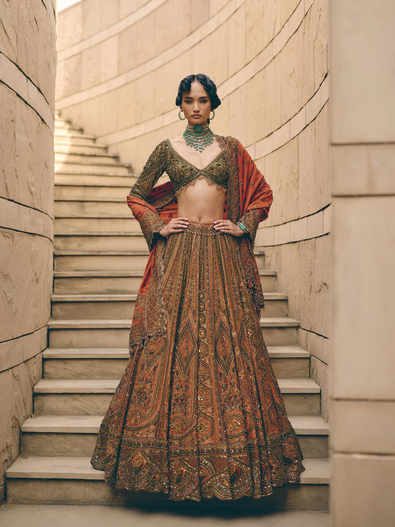 Orielle Banarasi Duppatta  Lehenga