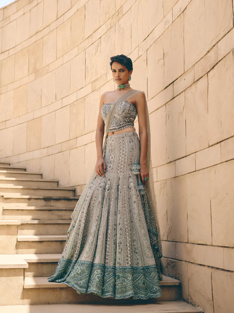 Moonstone Corset Lehenga
