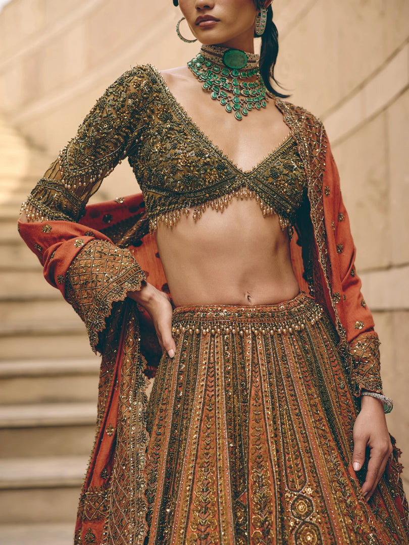 Orielle Banarasi Duppatta  Lehenga