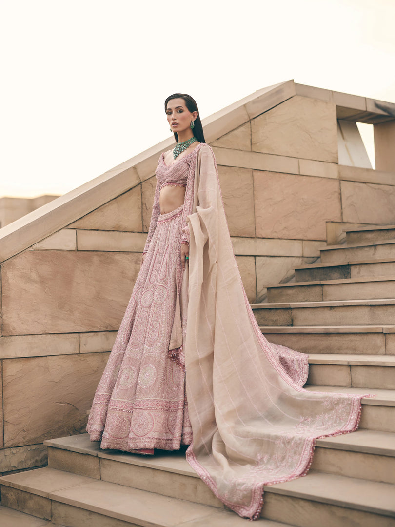 Diletto Pastel Pink Lehenga