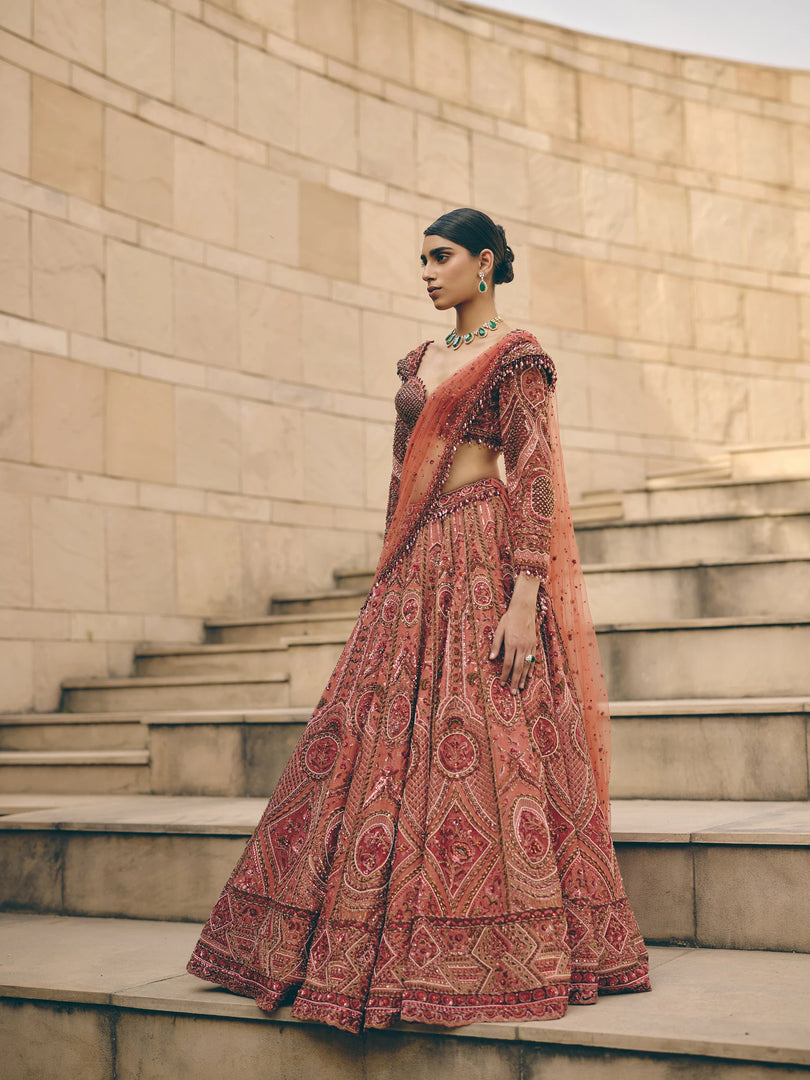 Etna Raw Silk Lehenga