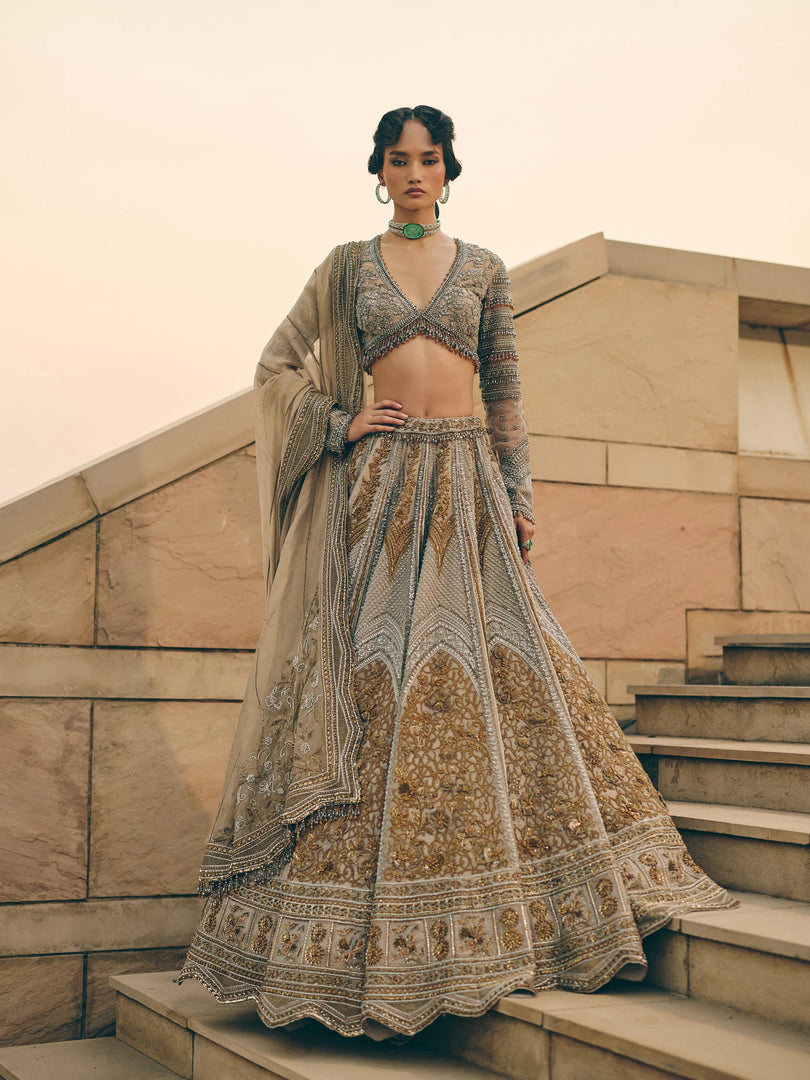 Elara Grey Lehenga