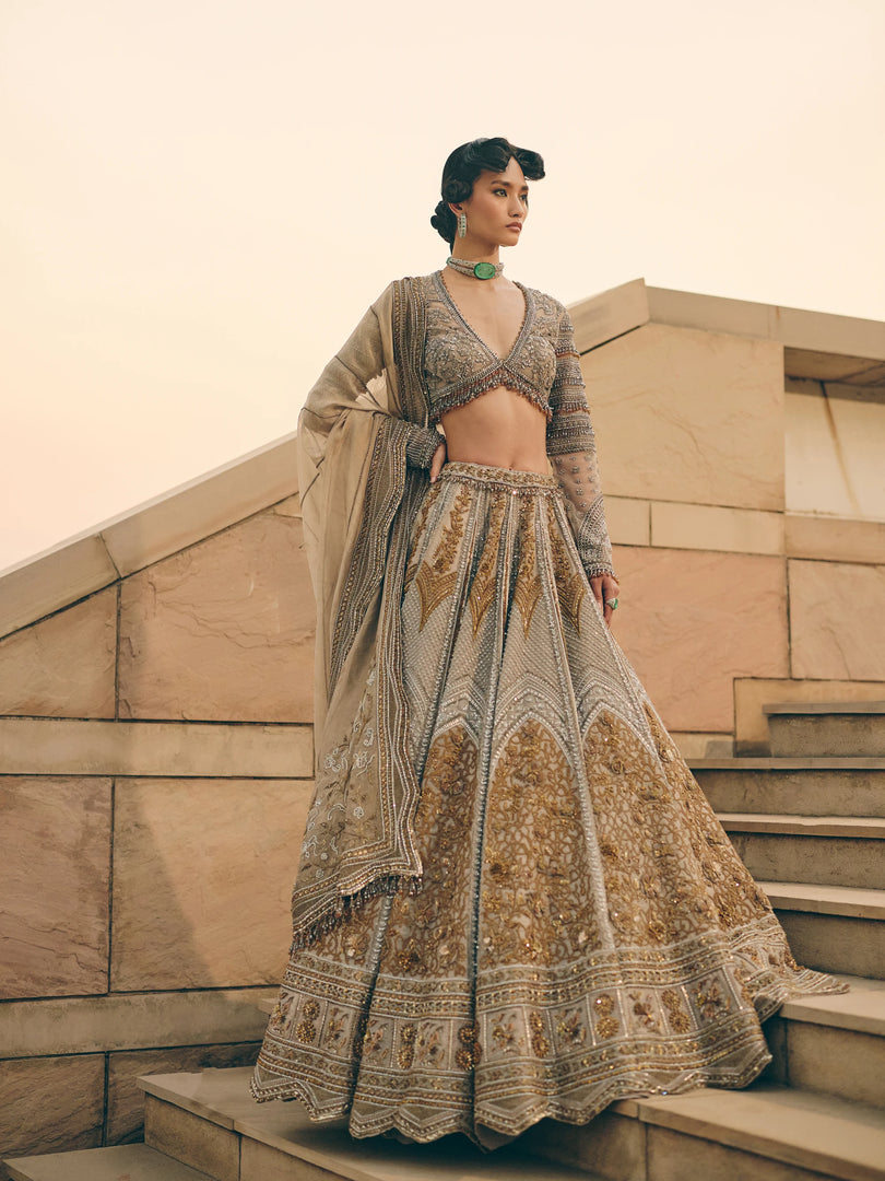 Elara Grey Lehenga
