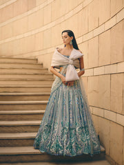 Navia Blue Sequence Lehenga