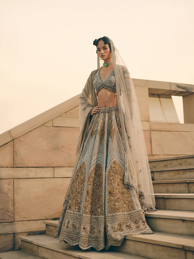 Elara Grey Lehenga