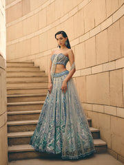 Navia Blue Sequence Lehenga