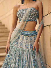 Navia Blue Sequence Lehenga