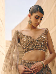 Elario Flowy Sleeves Lehenga Set