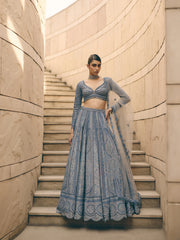 Veneta Blue Lehenga Set