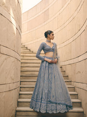 Veneta Blue Lehenga Set