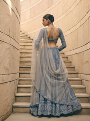 Veneta Blue Lehenga Set