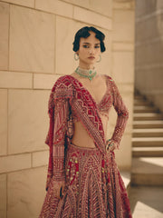 Aurora Geometric Work Lehenga