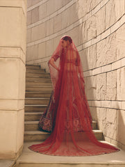 Elysian Red Lehenga