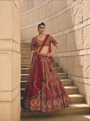 Elysian Red Lehenga