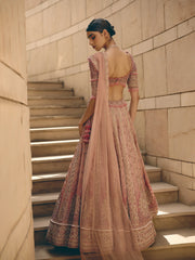 Opaline Pink Ombre Lehenga