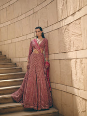 Rouille Beaded Lehenga