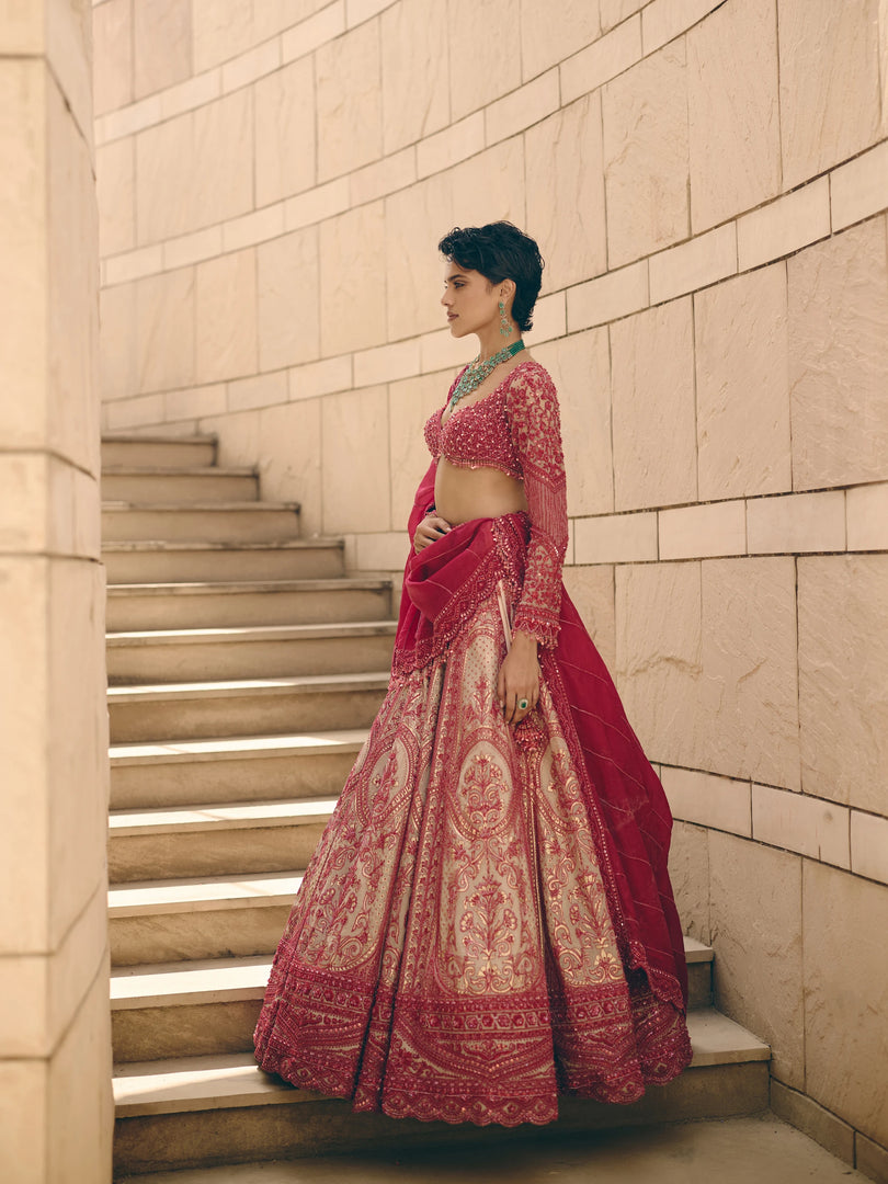 Seraphina Bead Embroidered Lehenga Set