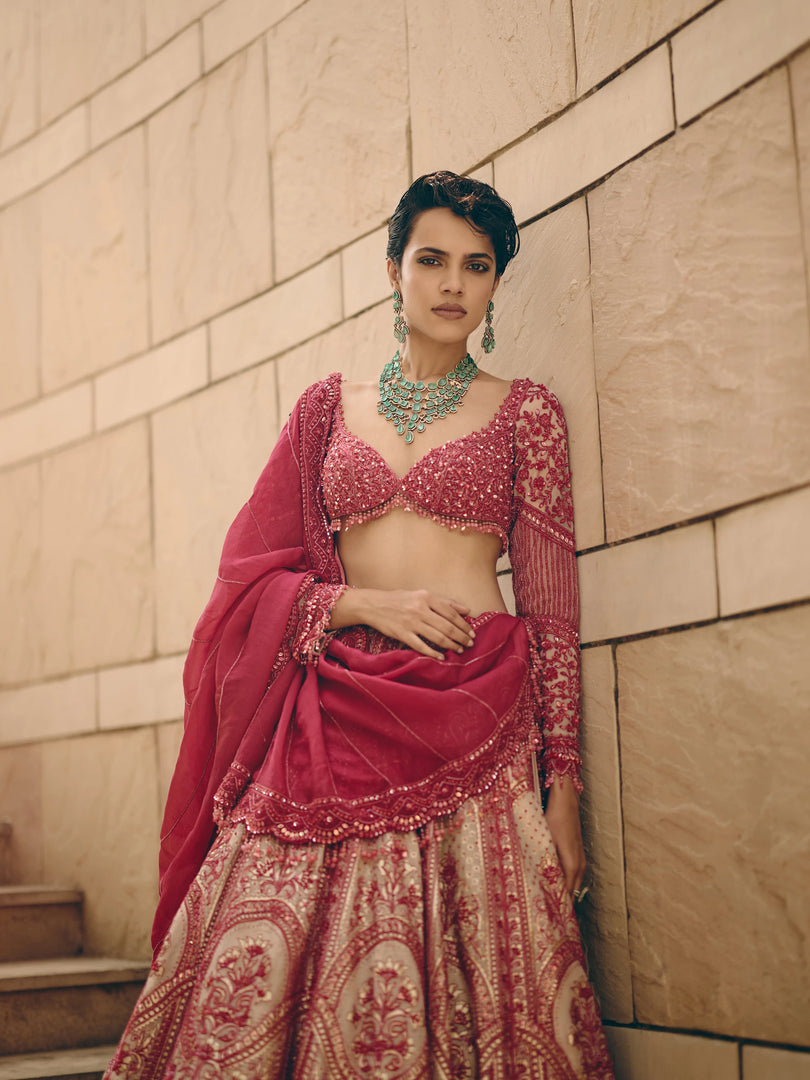 Seraphina Bead Embroidered Lehenga Set